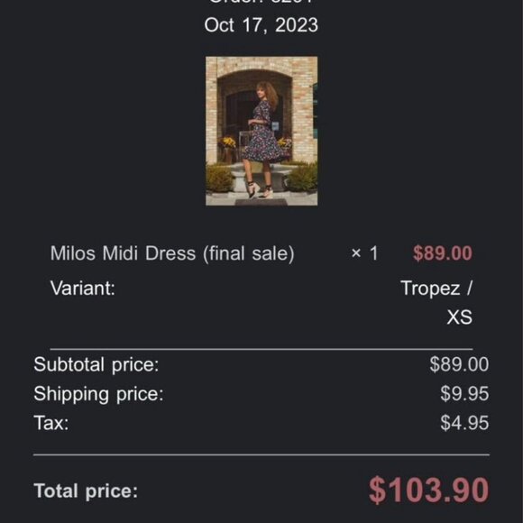 Tamga Sustainable Dress Milos Midi Sustainable (black floral boho) - NWT - Picture 7 of 7